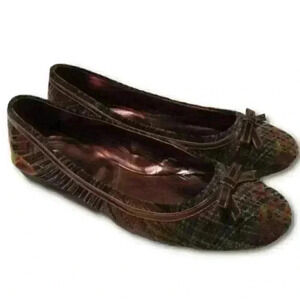 Aldo Womans Flats Sz 38 7.5 Floral Carpet Ballet vintage 90s